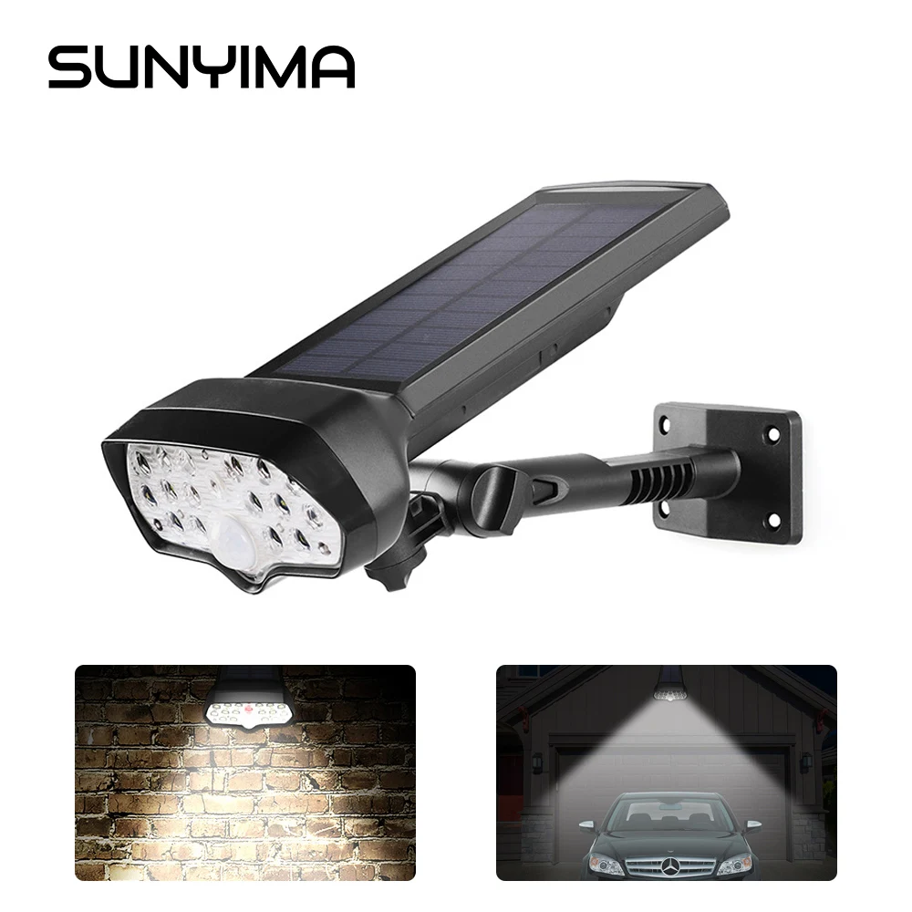 

SUNYIMA 16LED solar Light Waterproof Outdoor Lighting PIR Motion Sensor Solar Powered Yard Wall Garden light Path Light