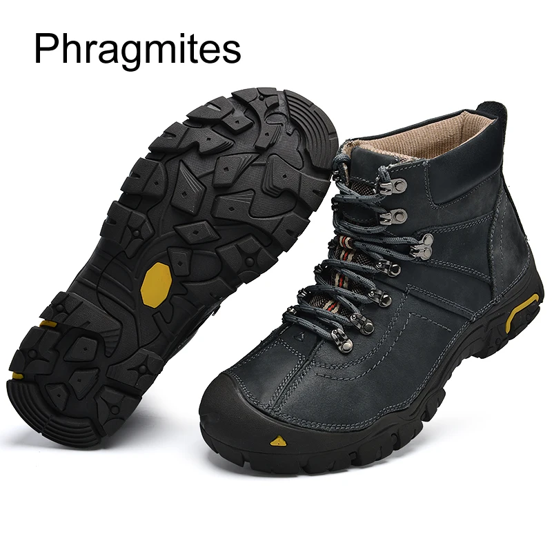 Phragmites Protective Toe Work Safety Shoes Warm Breathable Winter Boots Plus Size 48 Botas Mujer Invierno 2019 Men Shoes