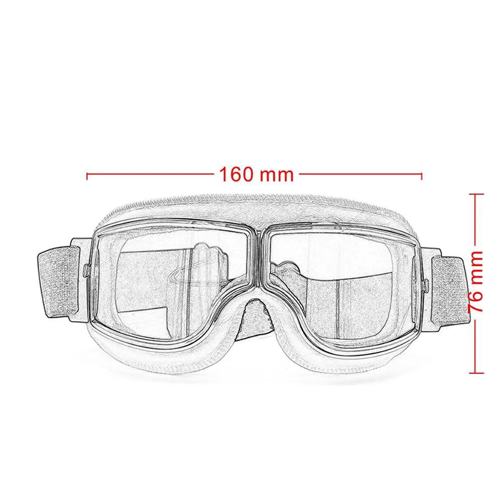 Brand Vintage Glasses Retro Motorcycle Cruiser Goggles Glasses Motocross Scooter Moto Helmet Goggles
