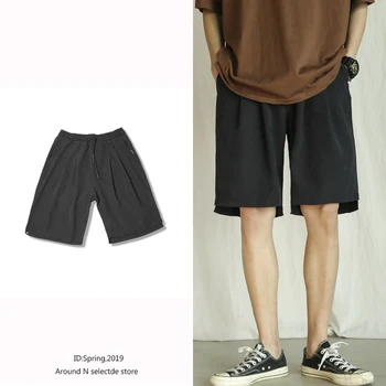 

2020 Summer New Youth Popular Solid Color Loose Sports Shorts Fashion Casual Wild Mid-low Waist Five-point Pants M-2XL