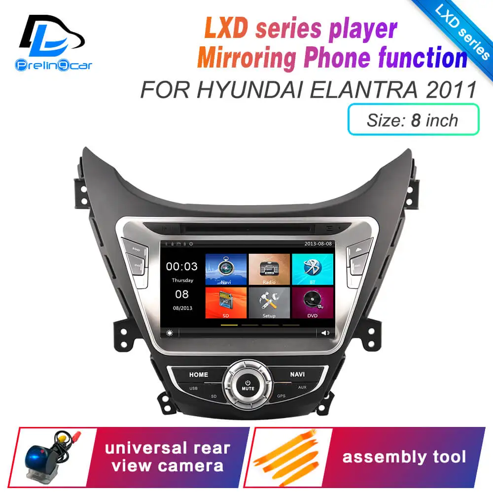 Android 9,0 DSP 4G Lte мультимедийный dvd-плеер для hyundai elantra 2008 2011 лет автомобильный монитор Радио Стерео навигационная система - Цвет: LXD 8inch 11 elantra