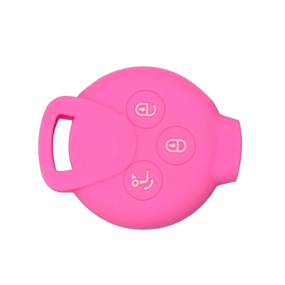 Keyforkess3 pulsanti per Benz Mercedes Smart Fortwo 451 MB City Roadster Silicone Remote Car Key Shell custodia protettiva copertura in gomma -