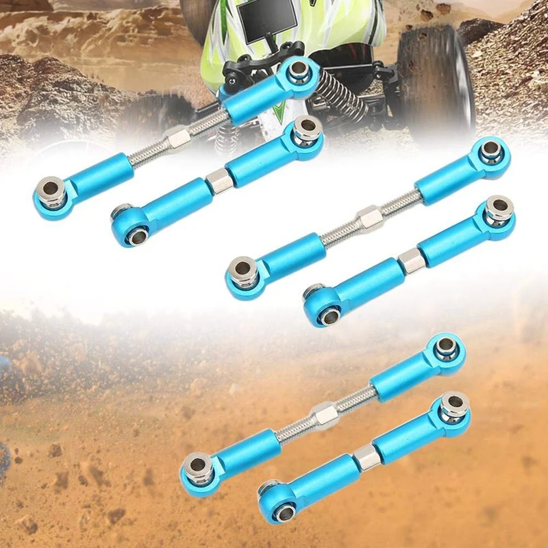 

1Set Steering Pull Rod Adjustable RC Steering Lever for WLtoys 1/18 A959-B A969 A979 K929 RC Car