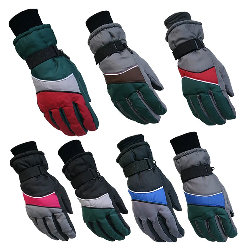 Зимние мужские хлопковые теплые перчатки ветрозащитные водонепроницаемые для