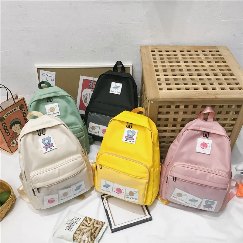 

Canvas Backpack Women 2019 New Hot Fashion Female Preppy Style Casual Cartoon Backpacks Students School Shoulder Bags