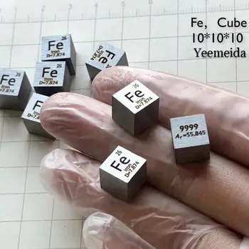 

Iron Fe Periodic Table Cube 99.99% Pure Length 10mm Weight 7.93g