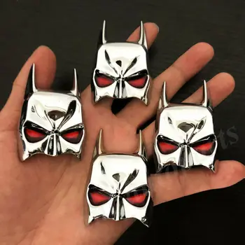 

4pcs Metal Batman Dark Knight Mask Face Car Fender Emblem Badge Decal Sticker