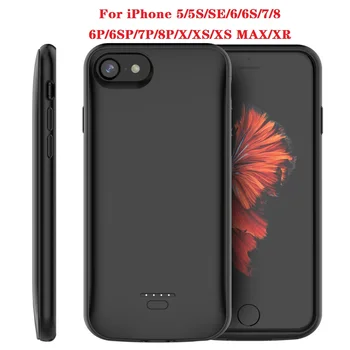 

Battery Charger Case For iPhone SE 5SE 5 5S Cover 4000mAh Charging Powerbank Case For iPhone 5 6 7 8 X XR XS XS MAX Battery Case