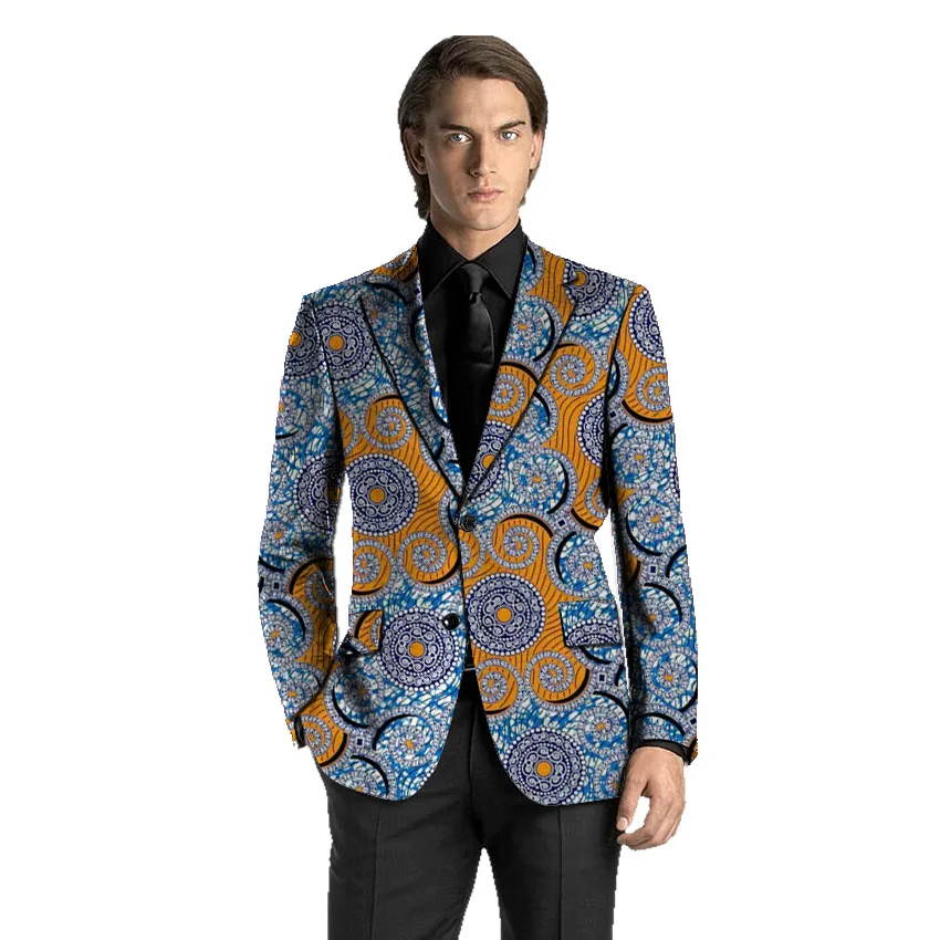 African men blazers party coat Ankara print suit jacket custom made wedding male formal outfit men's wear