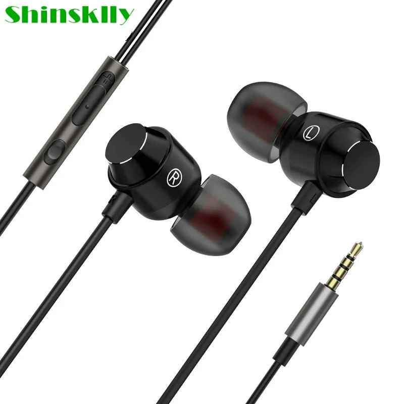 HiFi In Ear Headphones Stereo Earphones Wired Mp3 Sport Earphone Earbuds Bass Headset with Mic Music Headphone for phone