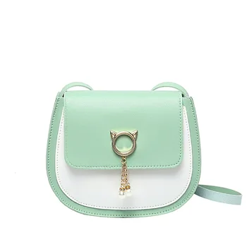 

2020 Summer Women Small Bag New Style Casual Round Bag Contrast Color Mobile Phone Bag Girls Shoulder Crossbody Bag