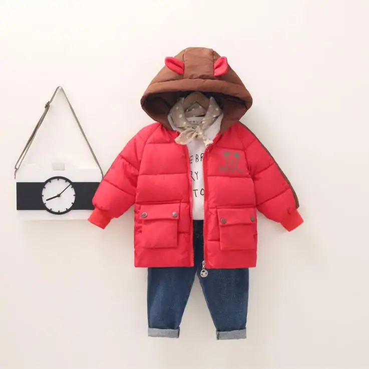 new children's down cotton padded children's boys and girls with the thickening cartoon Mickey Bao winter jumpsuit for a bo