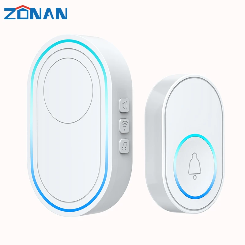 Wifi Doorbell Alarm System Intelligent Indoor 433MHz wireless detector 58 songs US EU Plug Wireless Doorbell Strobe|Doorbell| - AliExpress