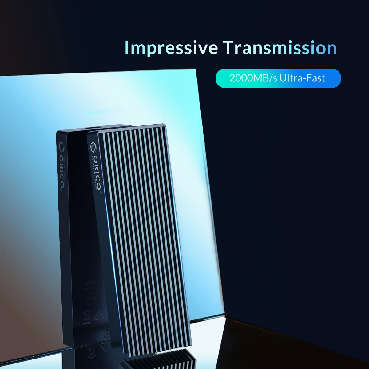 Чехол/корпус ORICO M.2 NVME SSD asm234 Master Chip 20 Гбит/с USB3.2 GEN2 x2 Type C для жесткий диск до 2 ТБ
