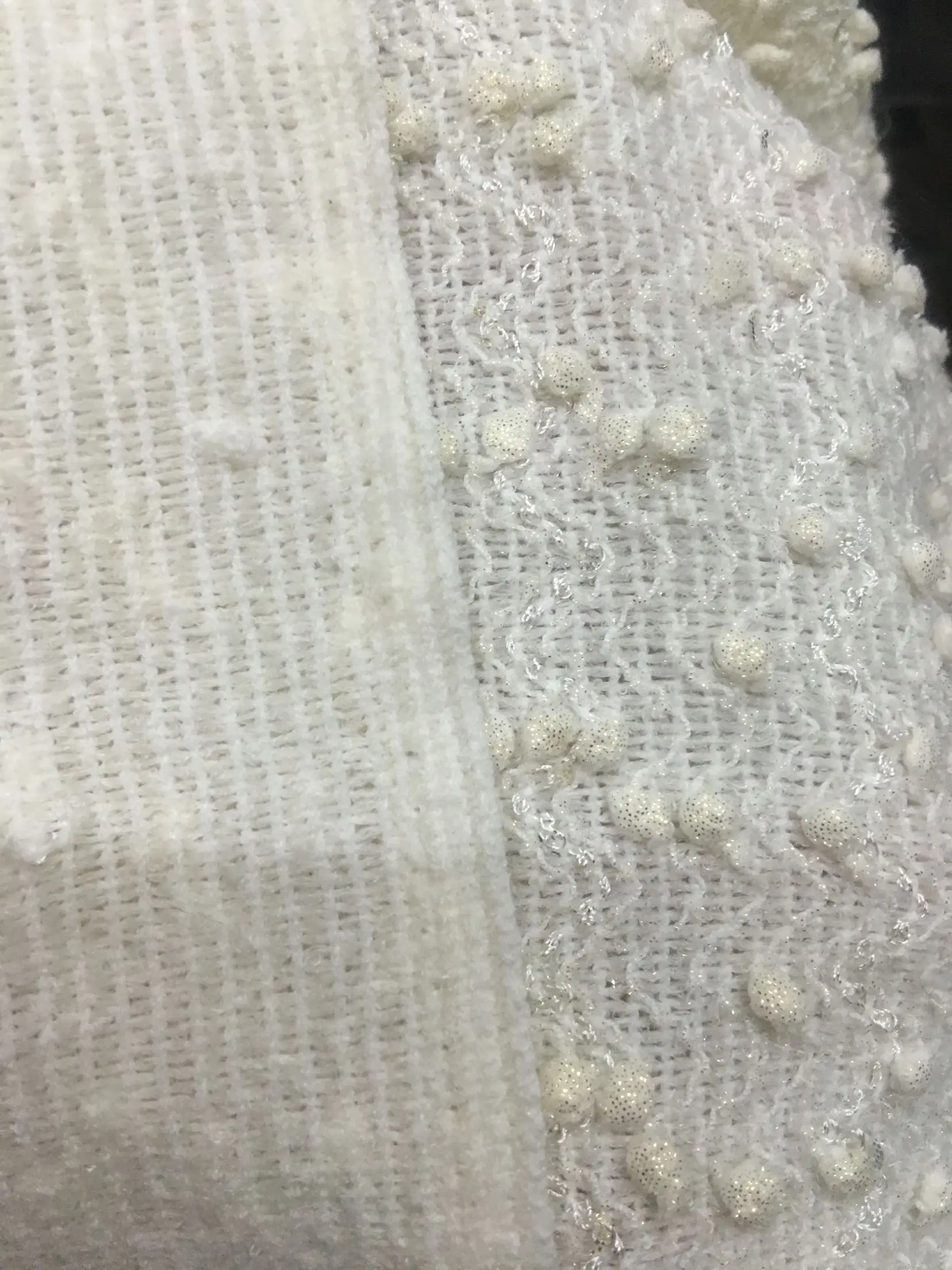 Молочно-белый 3d выпуклый освещает кусок модной ткани 5" Ширина на 1 метр