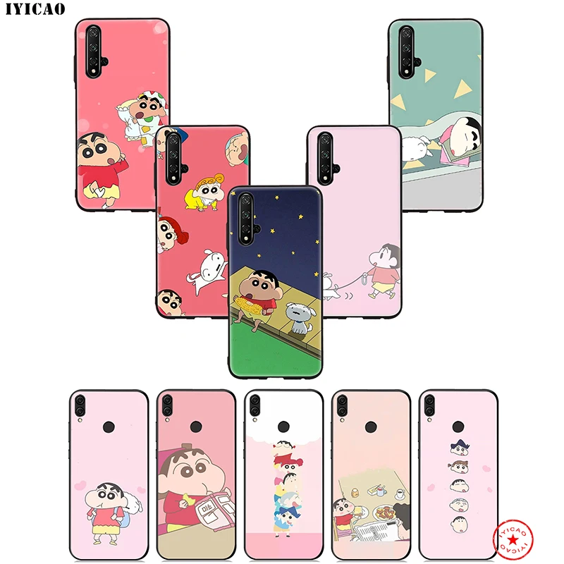Cartoon Crayon Shin-chan Soft Case for Huawei Honor 20 10 9X 9 8C 8X 8 7X 7C 7A 6A Nova 5i 4 3i 2 2i Lite Pro View Note |