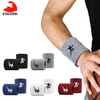 Kokossi Katoen Elastische Polsbandjes Gym Fitness Versnelling Ondersteuning Power Gewichtheffen Pols Wraps Voor Basketbal Tennis Badminton Brace