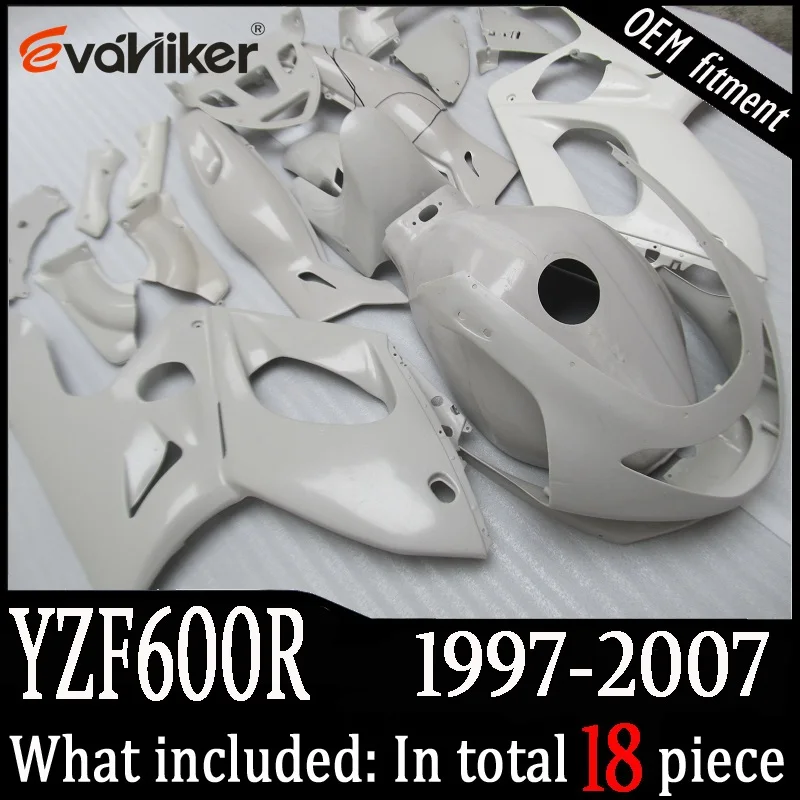 Заказной пластиковый чехол для мотоцикла YZF600R Thunderent 1997-2007 ABS обтекатель корпуса мотоцикла синий белый черный+ подарки