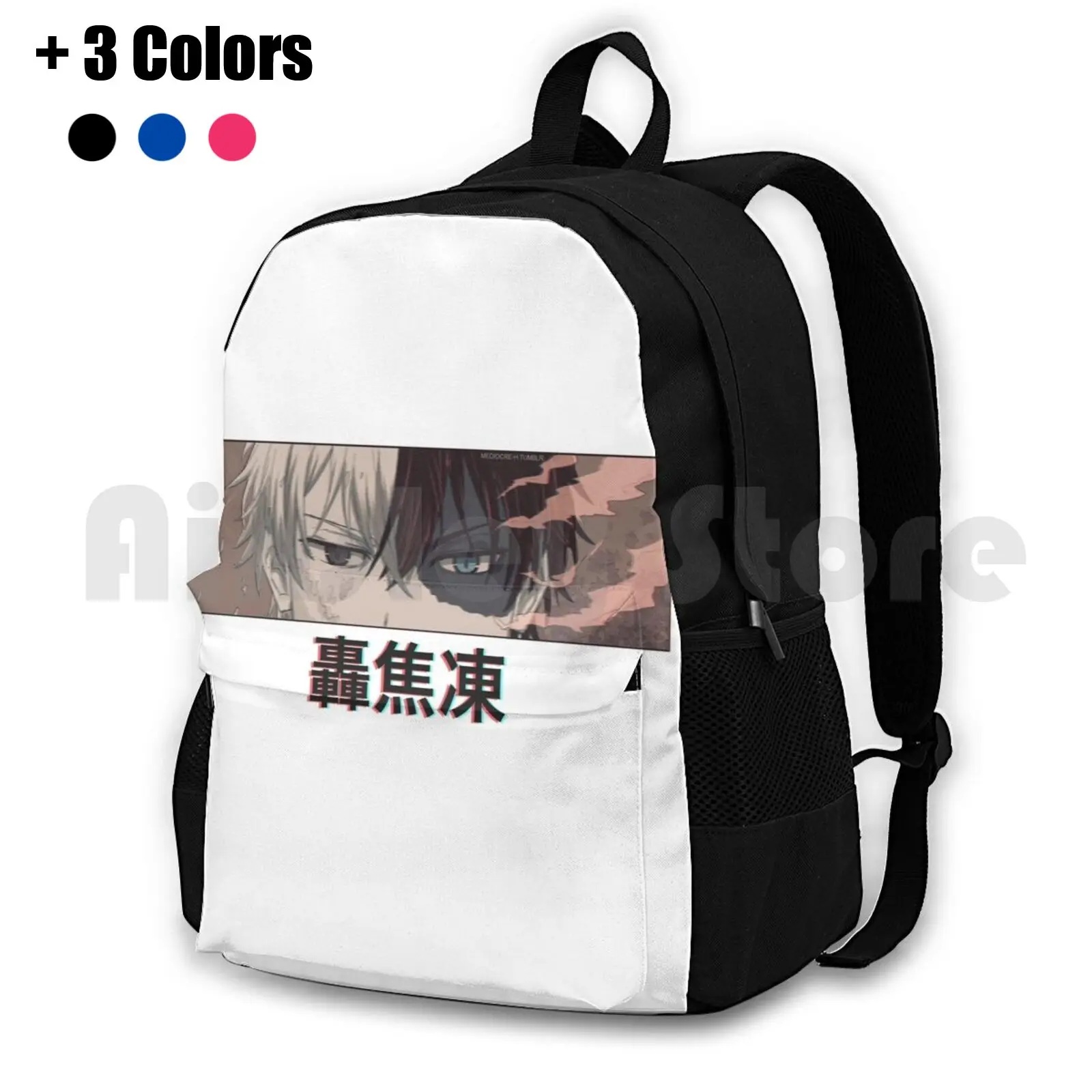 

Todoroki Shoto полугорячий полухолодный Открытый походный рюкзак Водонепроницаемый Кемпинг путешествия Todoroki Shoto Bnha Mha