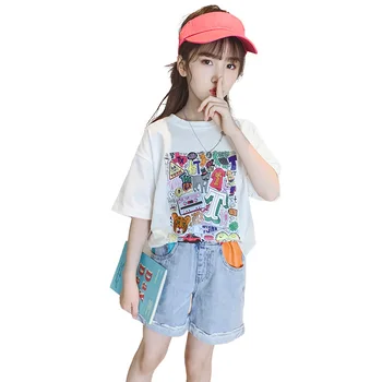 

Girls' short-sleeved t-shirts summer 2020 new girls' tops in the summer of summer children's short-sleeved t-shirts