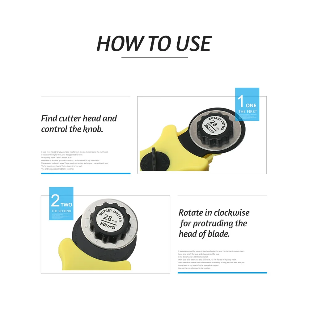

Rotary Cutter 28mm Comfortable Handle Quilting Tools with Safety Lock for Fabric Scrapbooking Quilting Sewing Precise Cutting