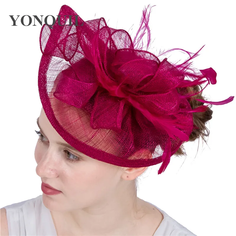 Millinery Magenta Sinamay Fascinator 