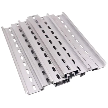 

ABSF 10Pieces DIN Rail Slotted Aluminum 8 Inches Long 35mm Wide 7.5mm High