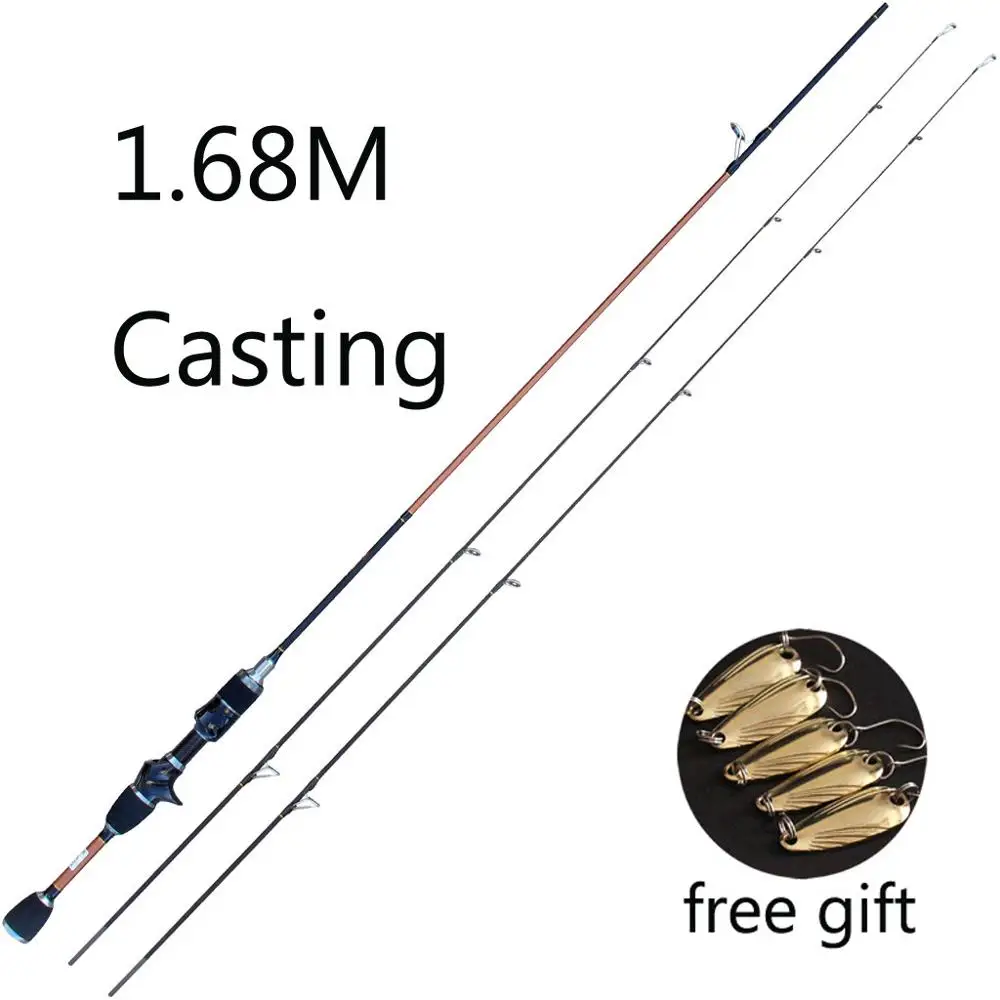 Skmially carbon ul spinning rod 1.8m 1.68m0.8-5g ultralight spinning rods ultra light casting spinning fishing rod vara de pesca - Цвет: Многоцветный