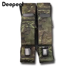 Deepeel, 5 см* 120 см, мужские широкие камуфляжные эластичные ремни, четыре зажима, подтяжки, мужские повседневные штаны, уличные аксессуары, YK625