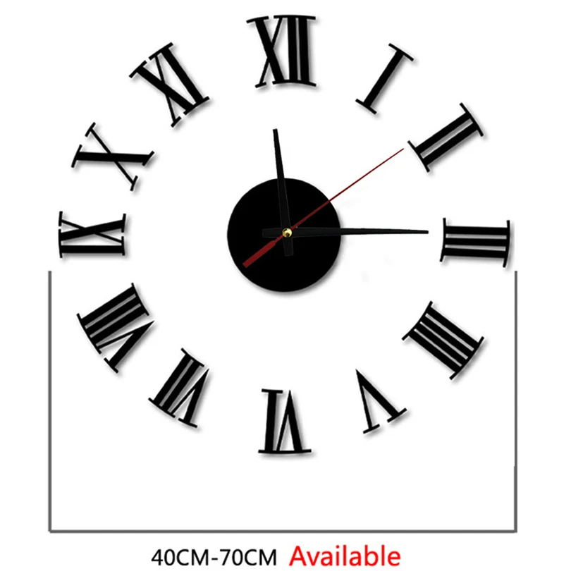 Настенные часы в римском стиле с цифровым номером DIY 3D зеркальные бесшумные часы акриловые настенные часы современный дизайн J30