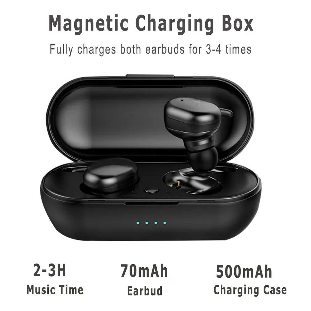 wireless headphones Bluetooth 5 0 TWS HIFI headset Mini sports running earphones compatible for iOS Android phones