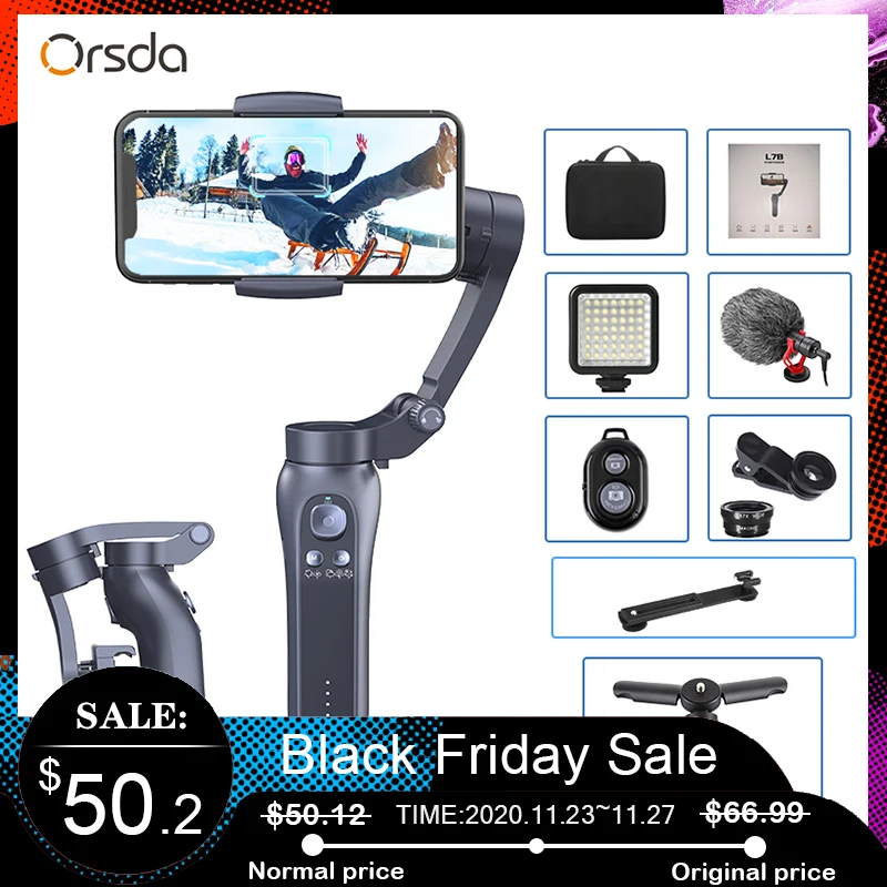 Orsda 3 Axis Handheld Gimbal Stabilizer with