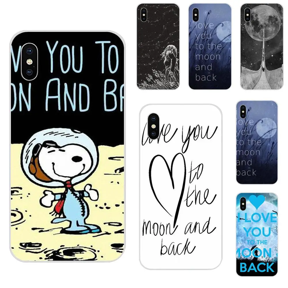 

I Love You To The Moon And Back Phone Cases For Apple iPhone 4 4S 5 5C 5S SE 6 6S 7 8 Plus X XS Max XR