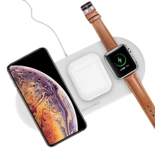 3 в 1 Qi Беспроводное зарядное устройство 10 Вт для Iphone X Xs Max 11 Pro Быстрая зарядка для AirPods Apple Watch 1 2 3 4 серии электростанция