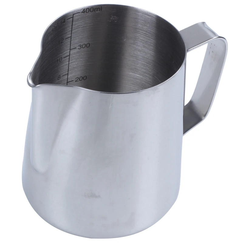 

Milk Jug, 350Ml Handheld Coffee Creamer Milk Frothing Pitcher Jug Cup With Measurement Mark And Latte Art Pen, Milk Pitcher Jugs