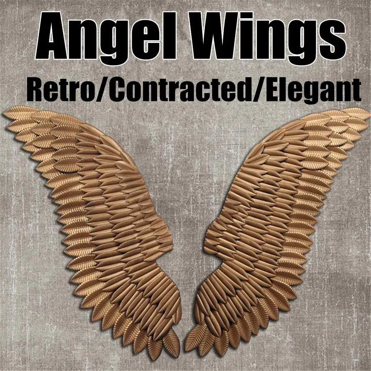 

New Creative~Abstract Large Angel Wing Wall Sculpture Decoration Figurine Decorative Metal Wing Statue Home Decor Christmas Gift