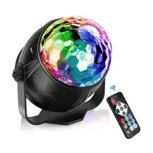 

RGB Disco Ball Party Lights DJ Disco Light LED Projector Strobe Lamp Birthday Party Car Club Bar Karaoke Xmas Sound Activated