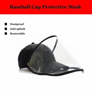 

Protective Baseball Cap with Removable Mask Shield Cycling Anti Spittle Dustproof Protective Safety Shield work with Masks