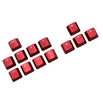 

Front Engraving Mechanical Keyboard Metal Keycaps ESC QWERASDF Arrow Cross Shaft Key Caps Replacement