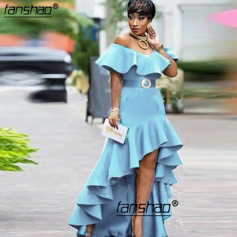 sky blue occasion dress