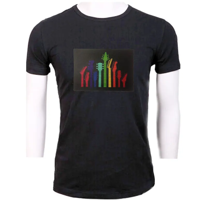 LED T SHIRT Sound Activated Glow Shirts Light up Equalizer Clothes for  Party $49.99 - PicClick