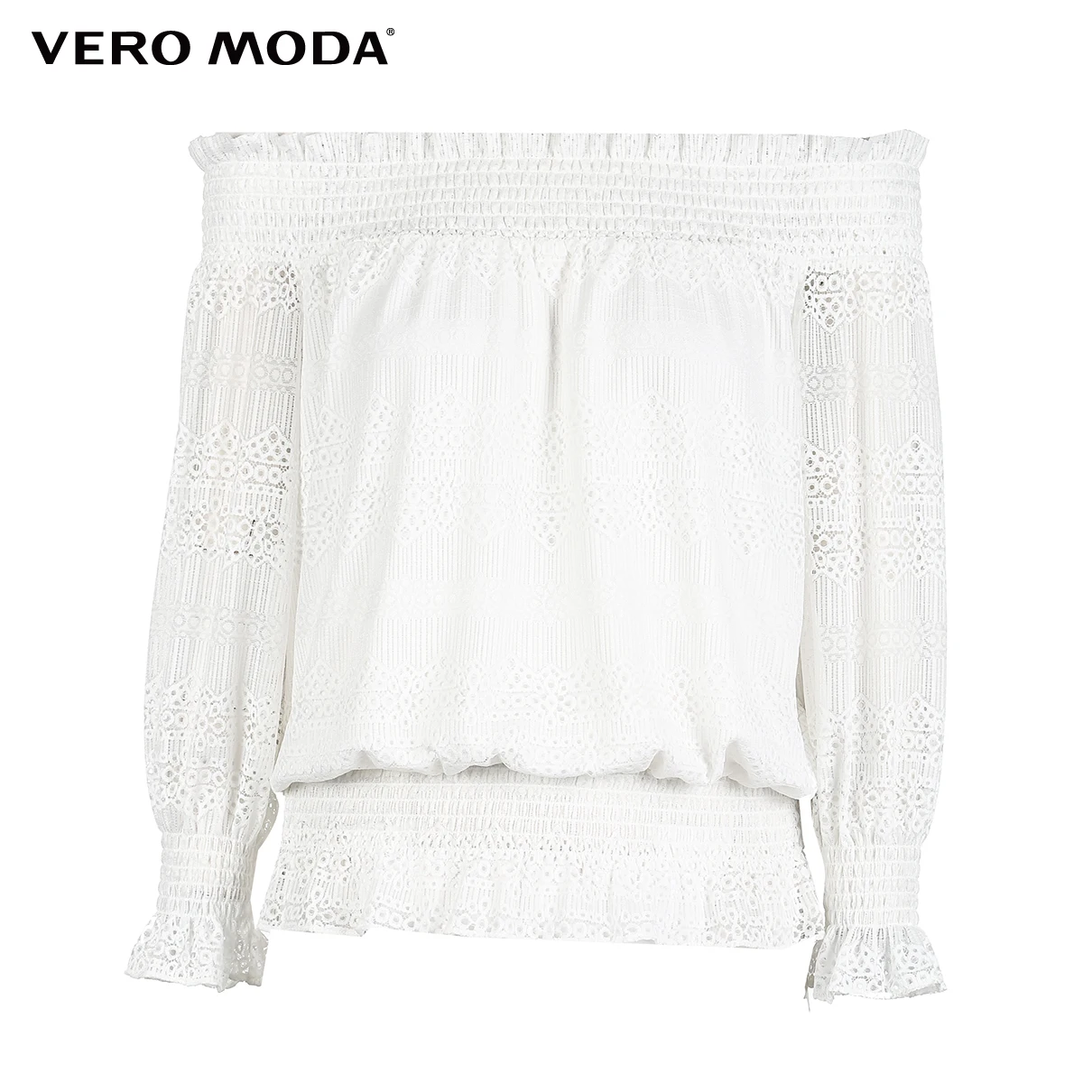 Vero Moda женские кружевные топы с вырезом лодочкой 3/4 рукавами | 318330521