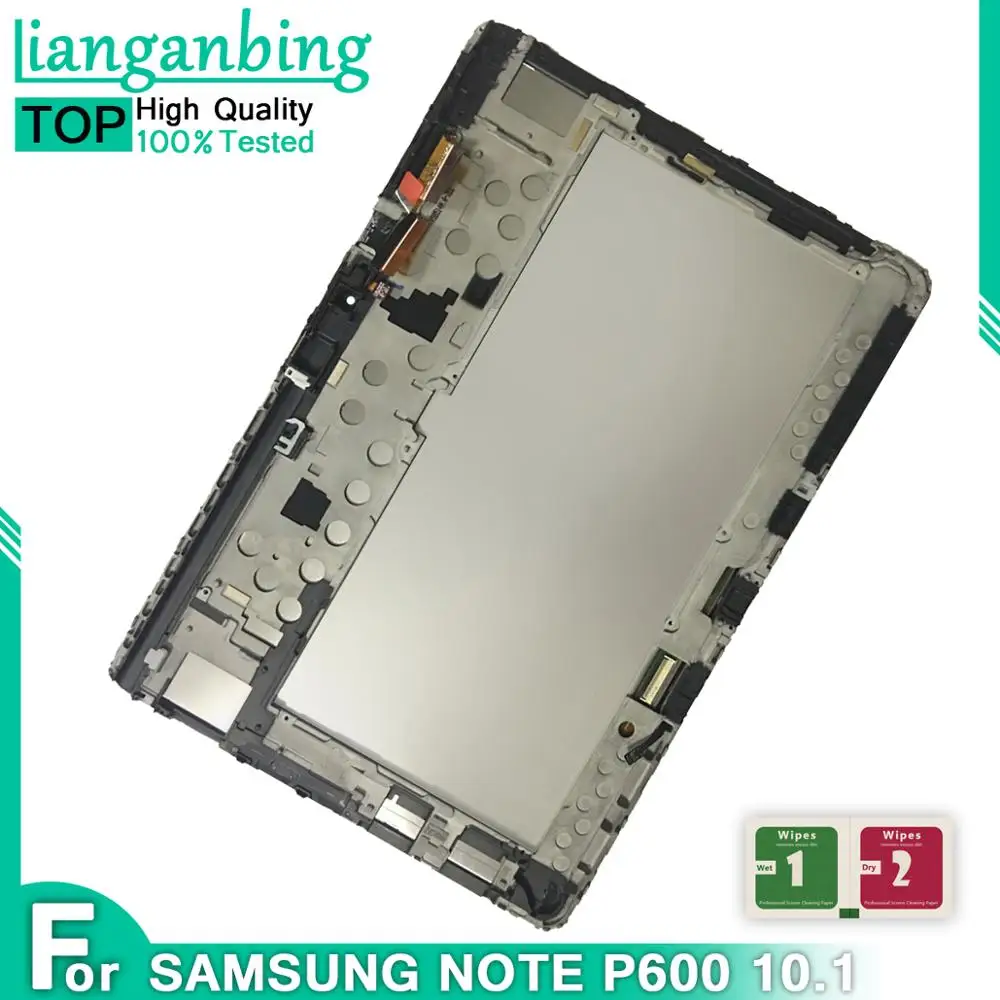 Для samsung GALAXY Note 10,1 SM-P600 P605 P600 ЖК-дисплей сенсорный экран+ рамка дигитайзер сенсоры полная сборка замена панели
