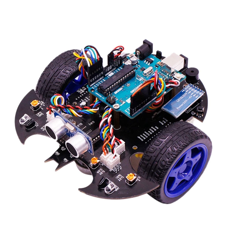 Подходит для Arduino Uno Smart Car Robot Kit Diy программируемый обучающий избегание препятствий Bluetooth пульт дистанционного управления автомобилем Us P - Цвет: Black