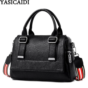 

YASICAIDI PU Leather Shoulder Bags For Women 2020 Rivet Small Satchel Crossbody Bags Female Shopping Handbag Sac A Main Femme