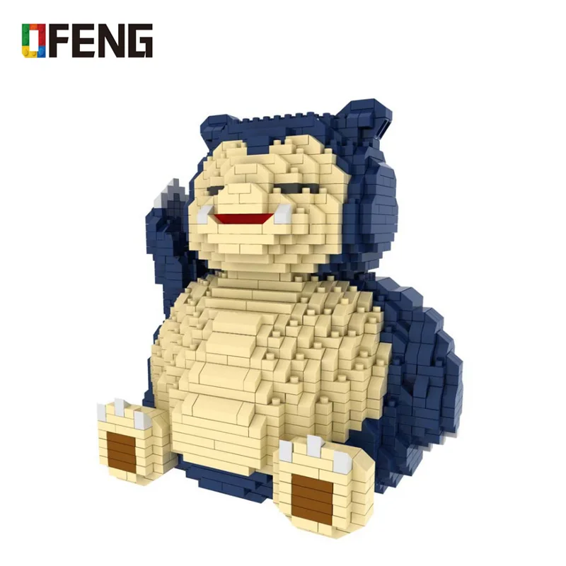 

CHAKRA 6609 snorlax Animal 3D Model 1880pcs DIY Diamond Mini Building Blocks Cartoon Bricks Toy for Children Gifts