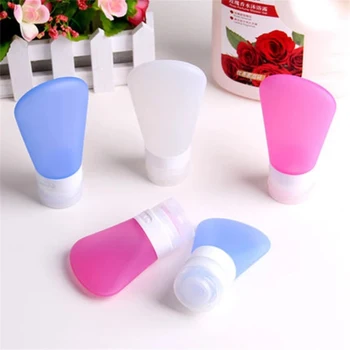 

1pc 37ml 60ml 89ml Travel Empty Silicone Portable Silicone Refillable Bottle For Lotion Shampoo Cosmetic Squeeze Containers