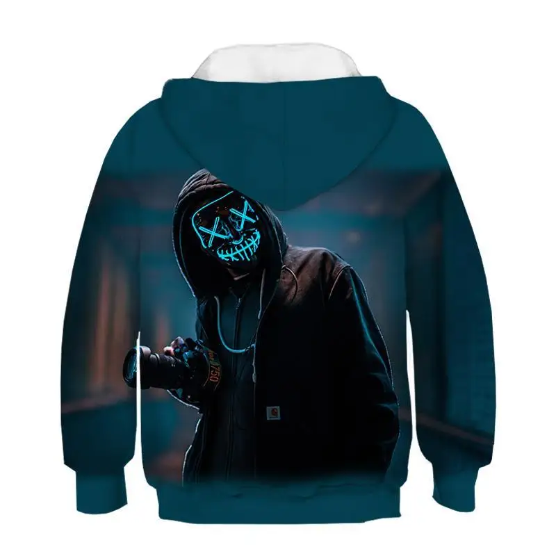 V for Vendetta/толстовка с капюшоном с 3D принтом для мальчиков и девочек, Забавная детская толстовка с капюшоном, коллекция года, модная детская толстовка с 3d принтом, хип-хоп X Task Force