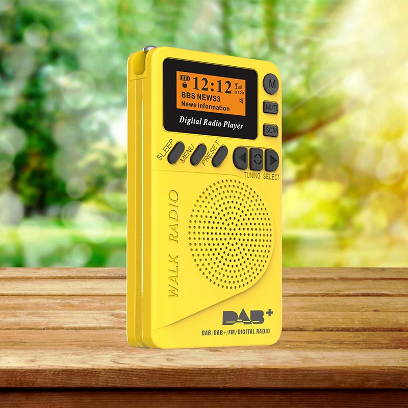 Portable Radio DAB+ Digital Radio Rechargeable Battery FM Radio LCD