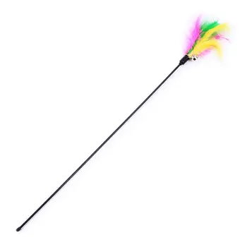 

Cat Toys Soft Colorful Cat Feather Bell Rod Toy for Cat Kitten Funny Playing Interactive Toy Pet Cat Supplies